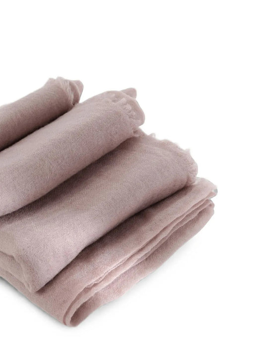 Close up of Pink scarf, showing detail