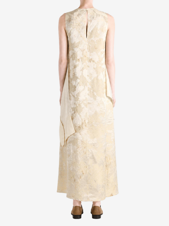Tan dress, full body view