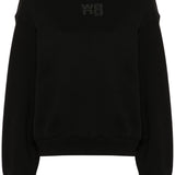 ALEXANDER WANG - Women Puff Paint Logo Essential Terry Crew Sweatshirt