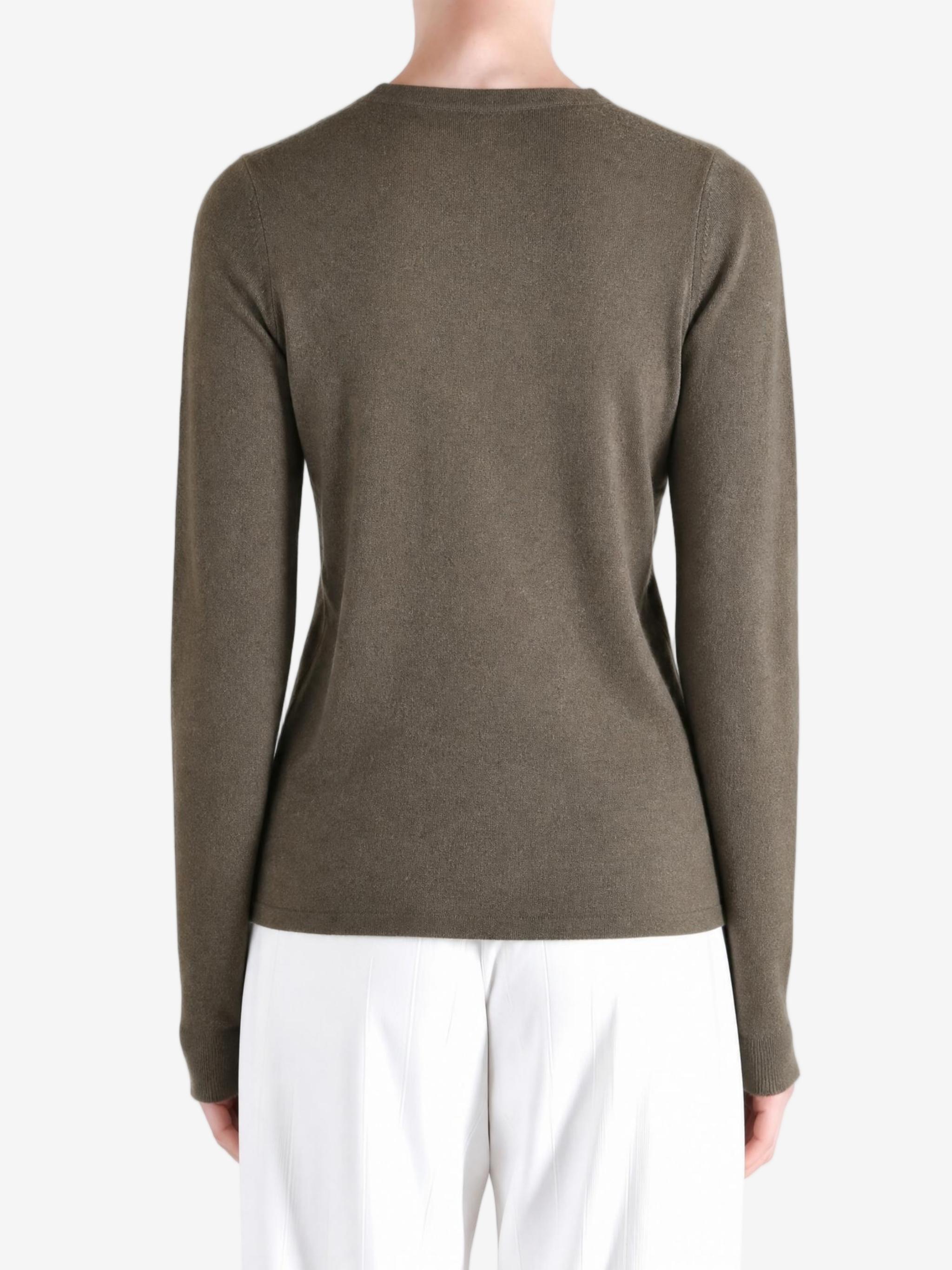 Brown t-shirt, full body view