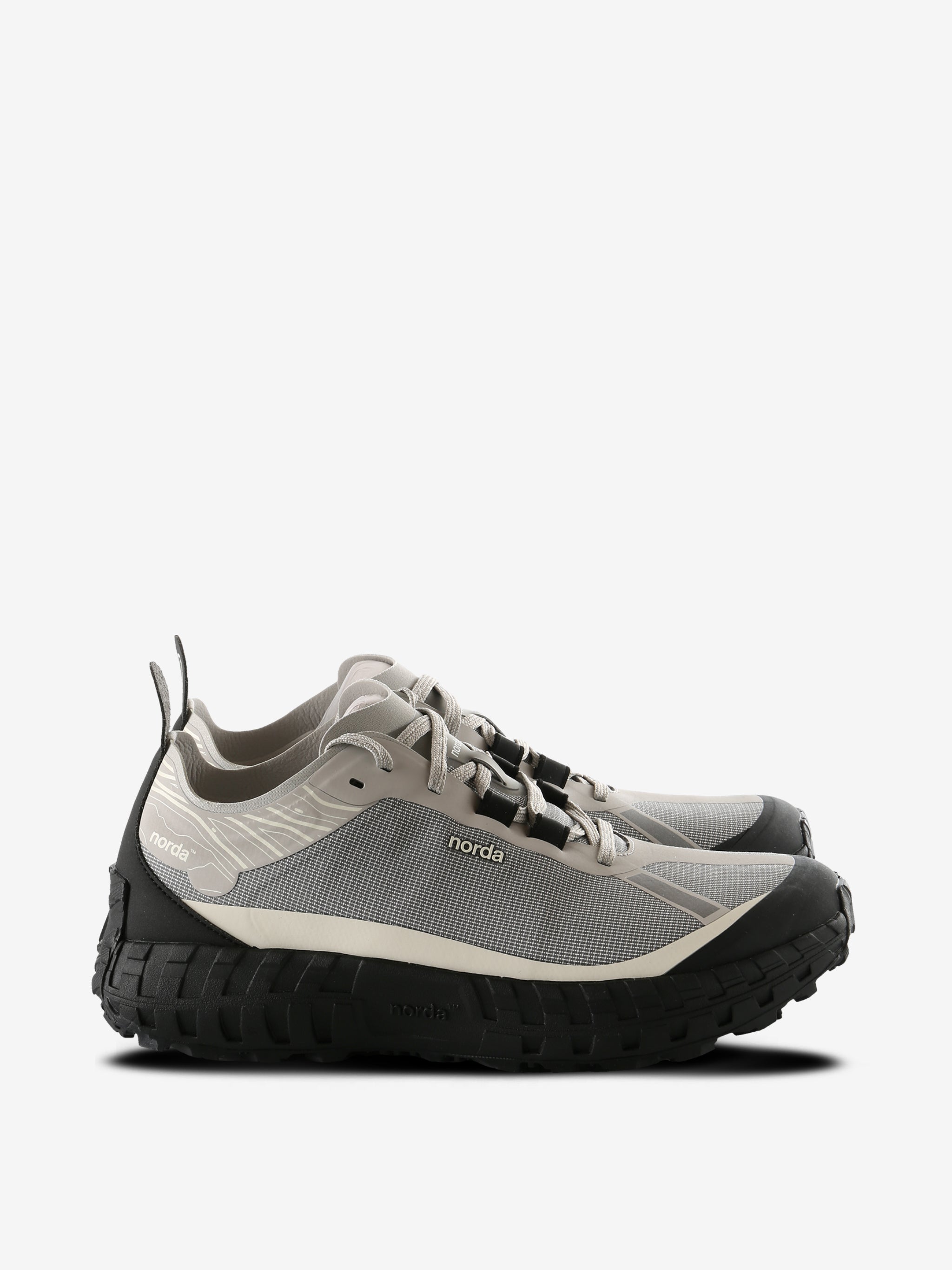 Grey sneakers, front view