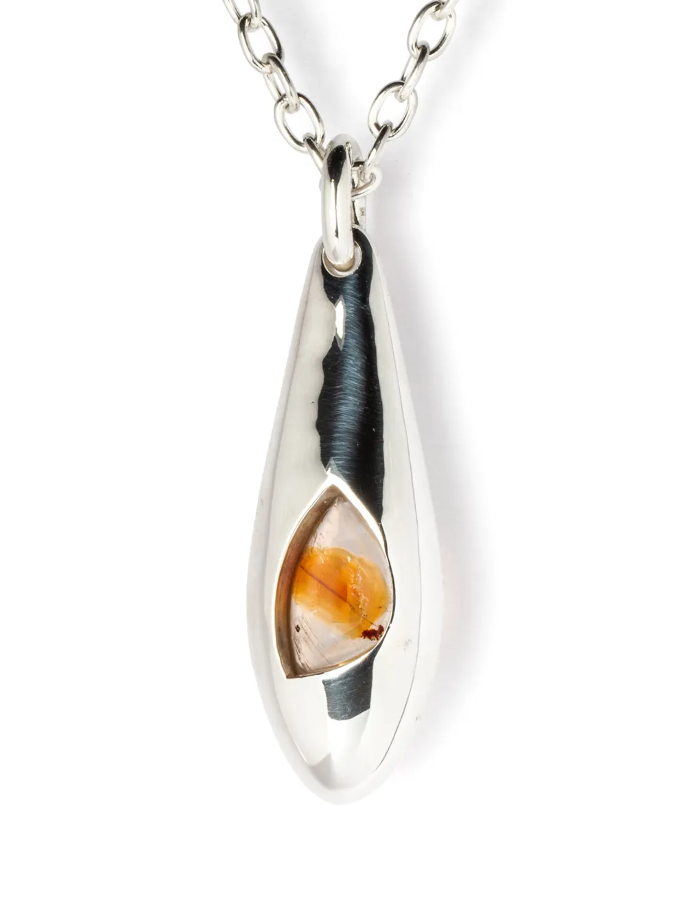 Grey necklace, front view