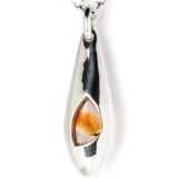 Grey necklace, front view