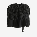 Black blouse, front view