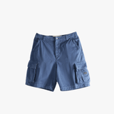 Blue shorts, front view