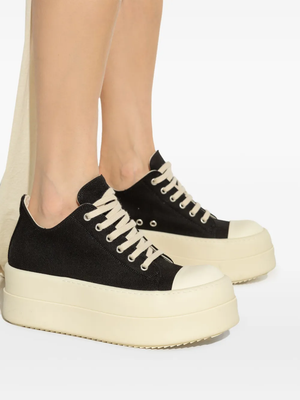 RICK OWENS DRKSHDW - Women Denim Double Bumper Low Sneakers