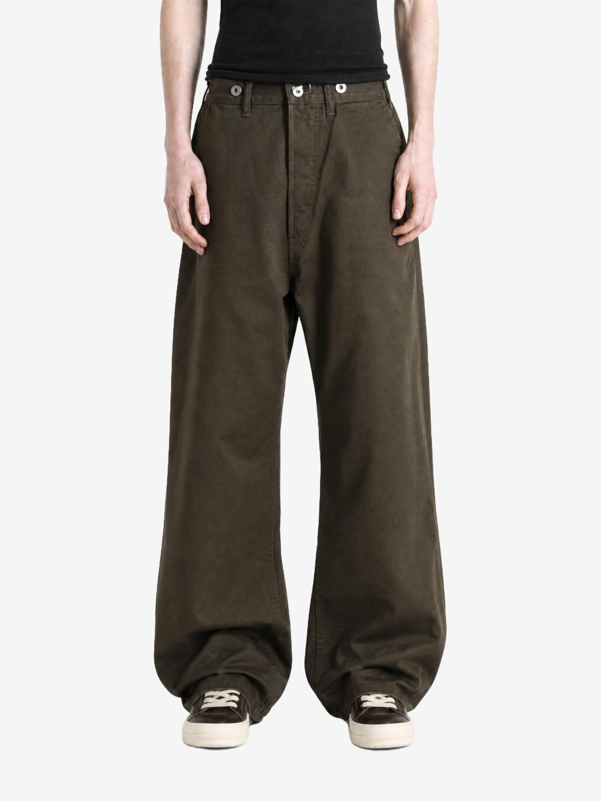Brown pants, front view