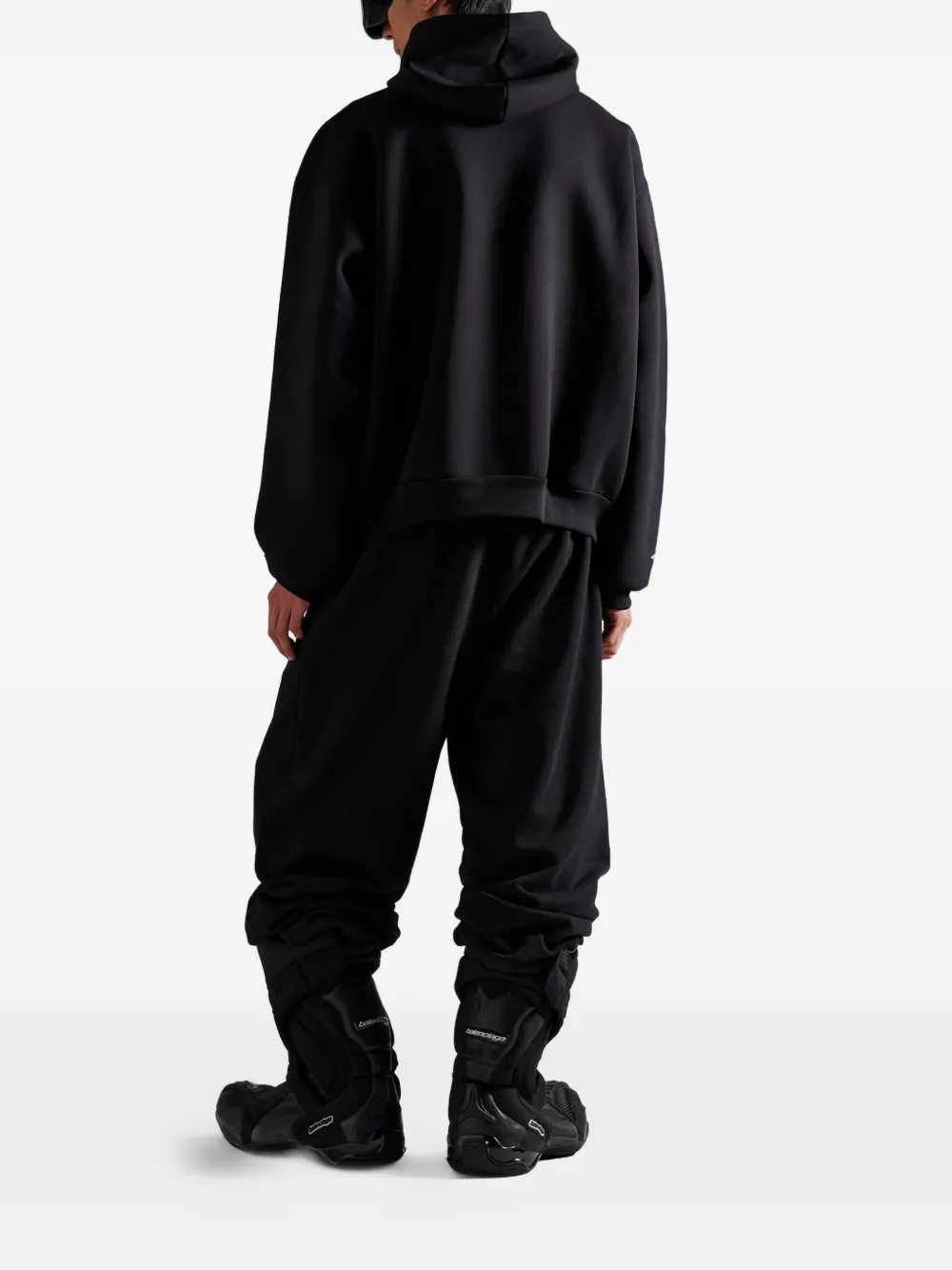 Black hoodie,full body view