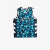 A BATHING APE - Men Color Camo Mesh Multi Logo Relaxed Fit Tank Top