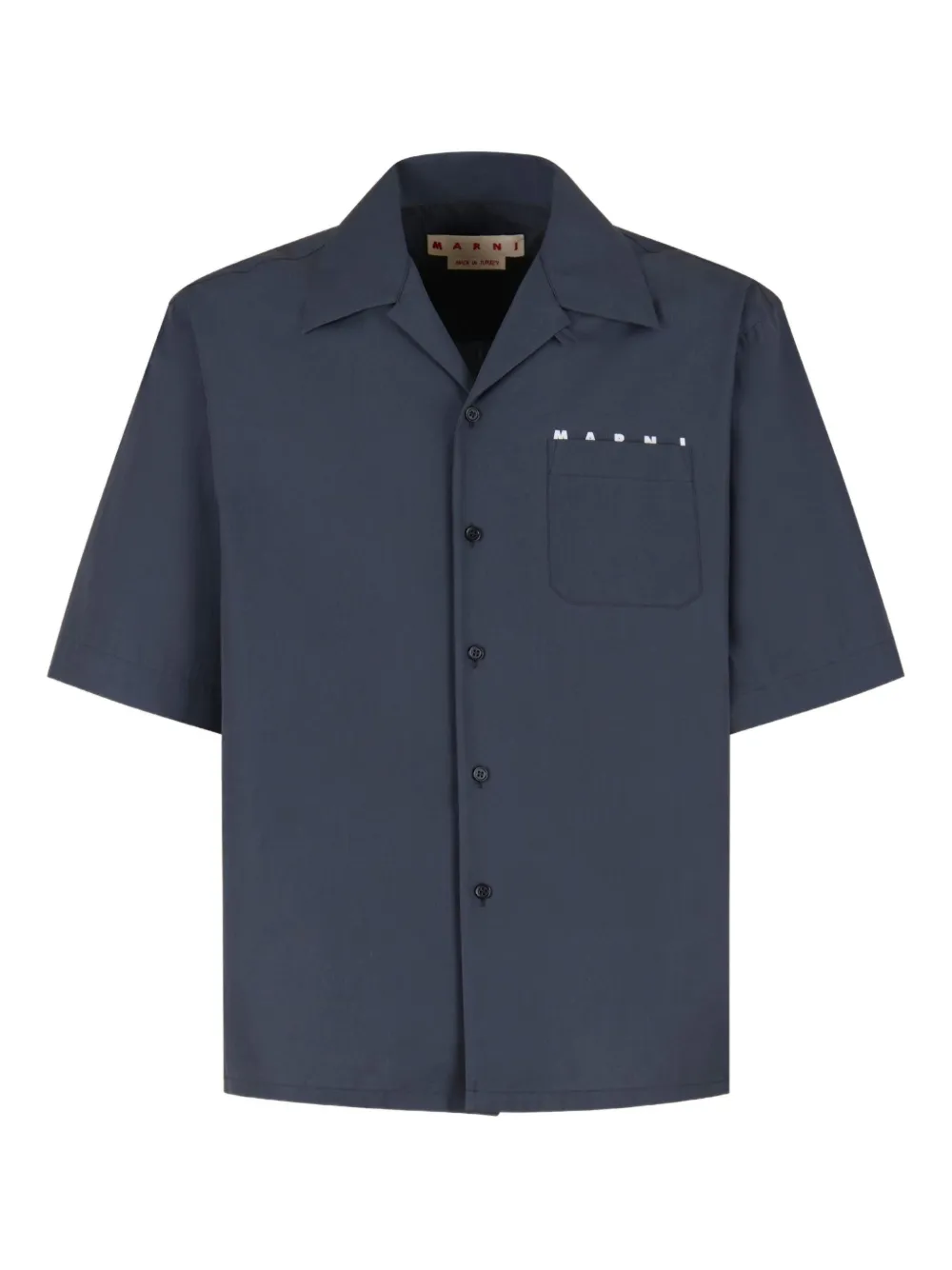 Blue shirt, front view