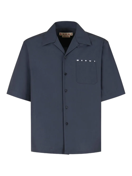 Blue shirt, front view