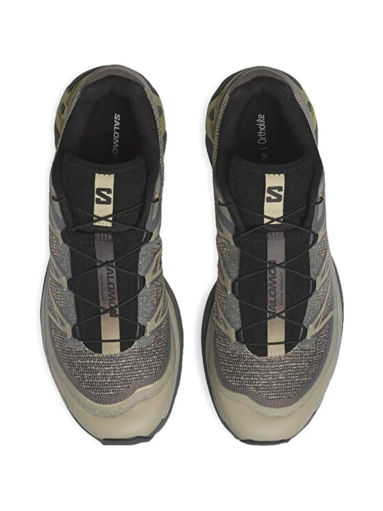Grey sneakers, top view