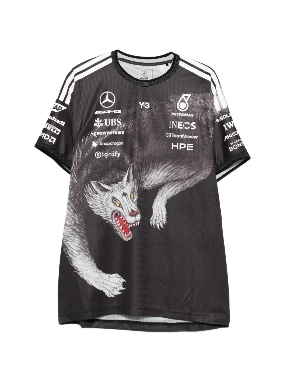 Black t-shirt, front view