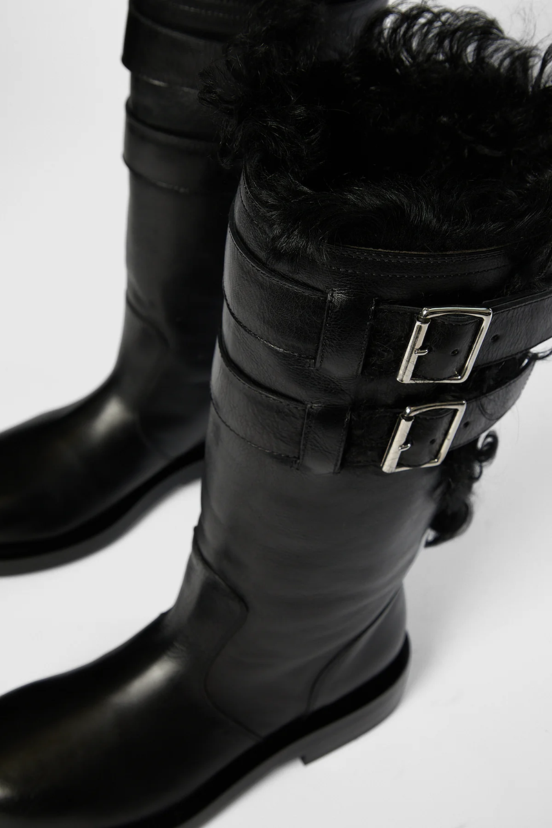 ANN DEMEULEMEESTER - Women Milan Soft Biker Boots