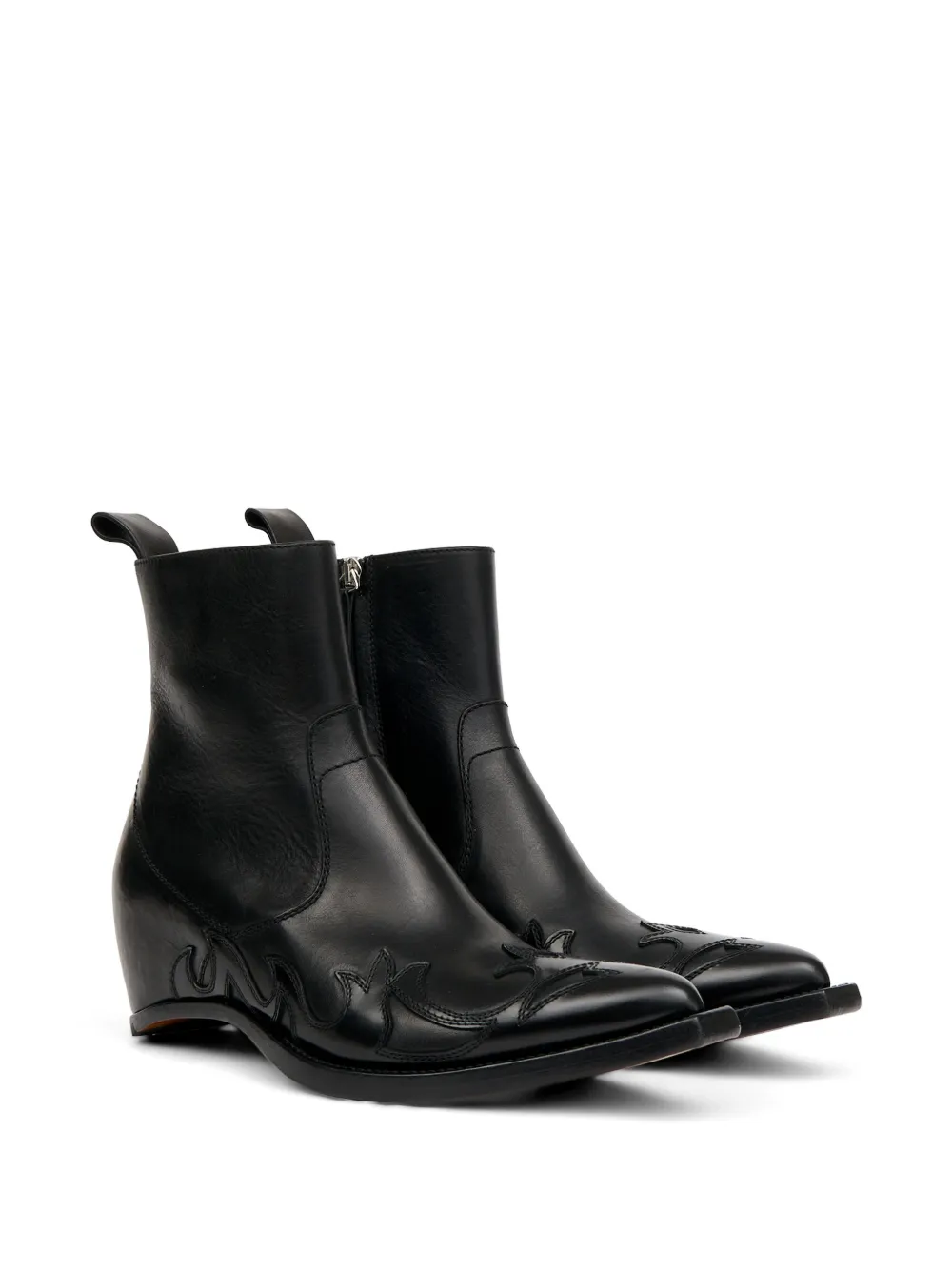Black boot, side view
