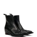 Black boot, side view