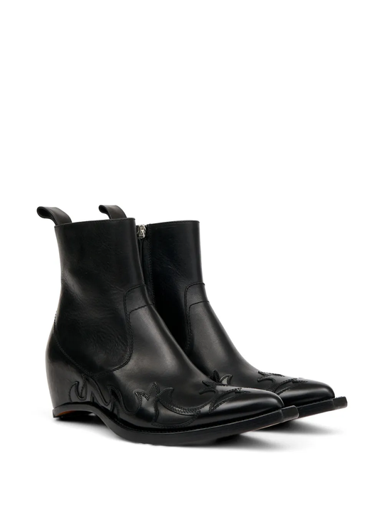 Black boot, side view