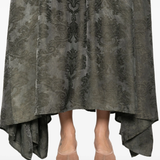 Green dress ,showing texture of the fabric