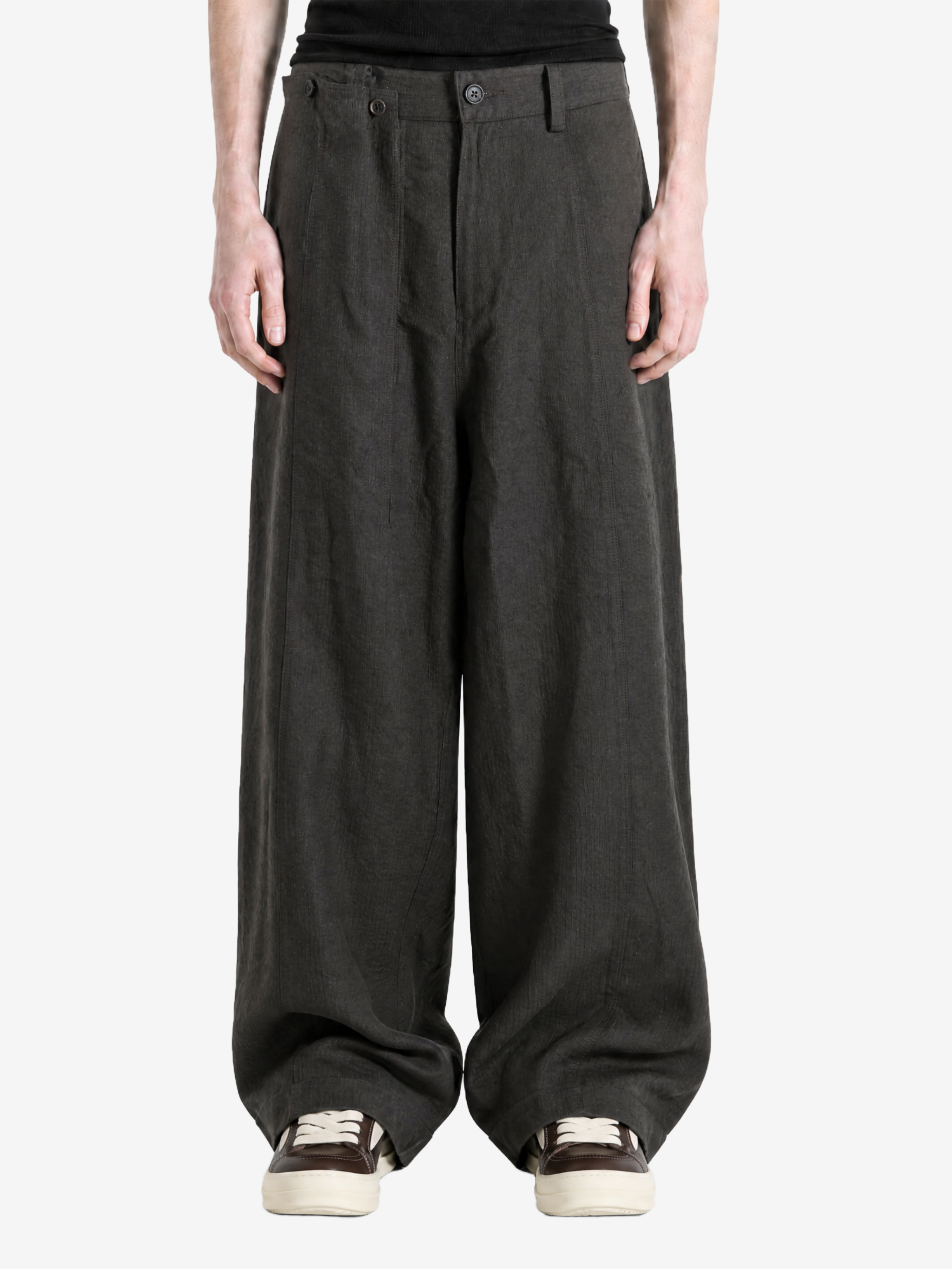 Black pants, full body view