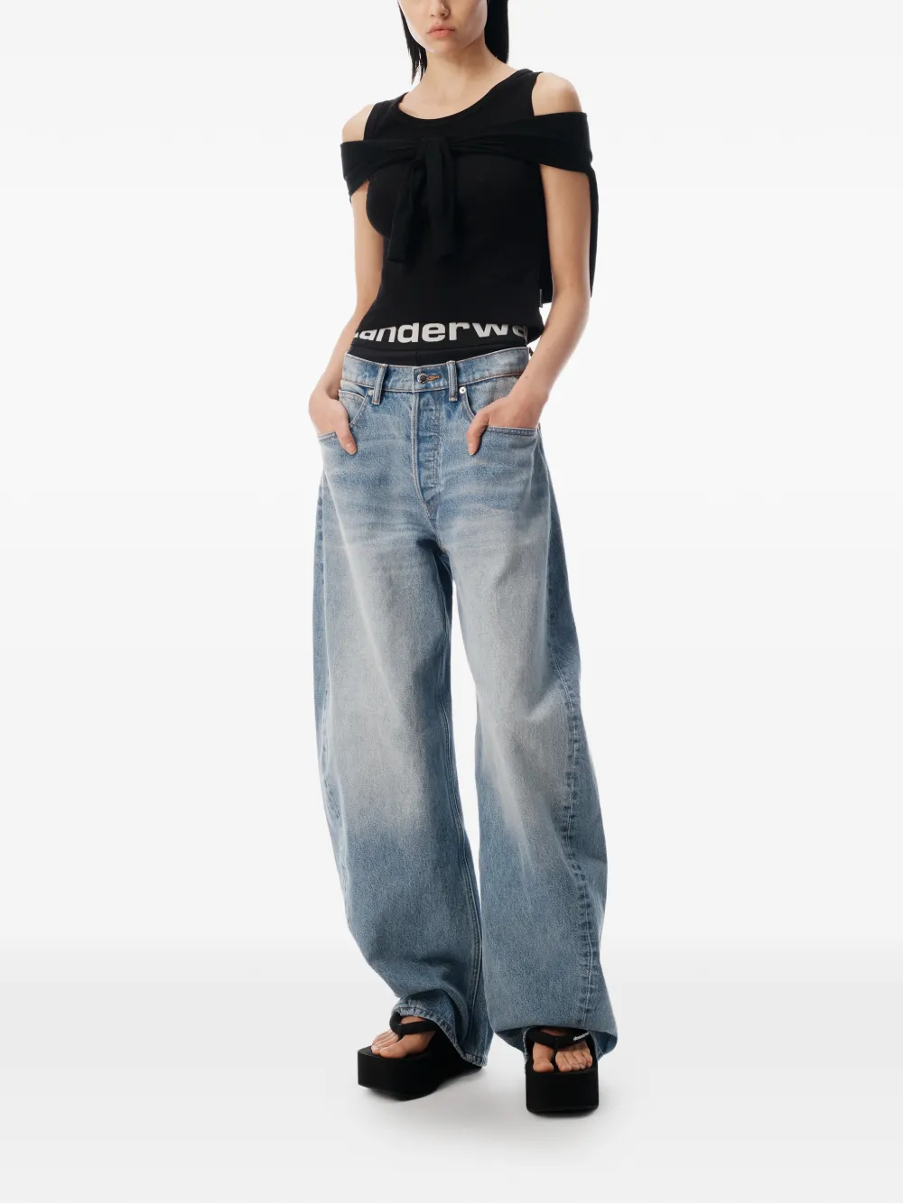 Blue jeans, full body view