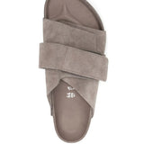 Grey sandals, front view