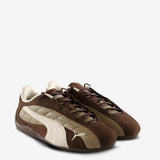 Brown sneakers, side view