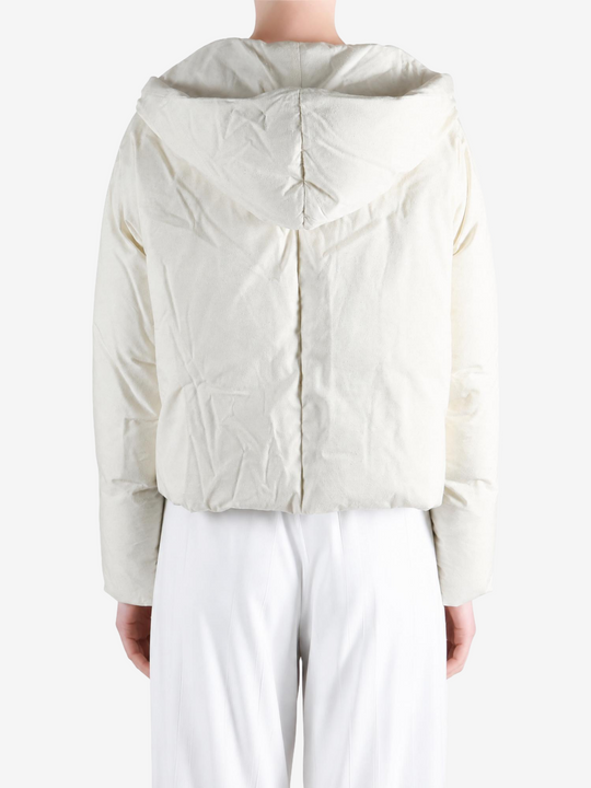 Tan jacket, full body view