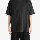 Black t-shirt, full body view