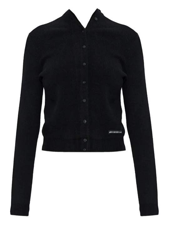 black knitwear, front view