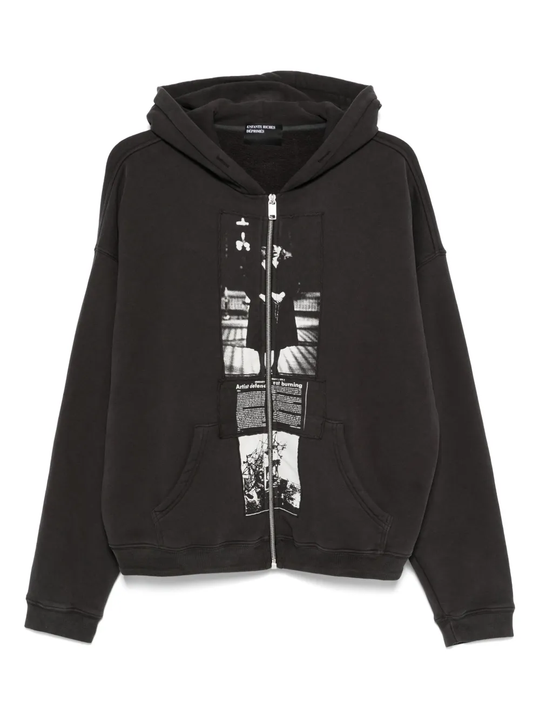 Black hoodies, front view