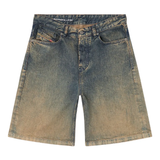 Blue shorts, front view