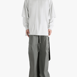 White sweats, full body view