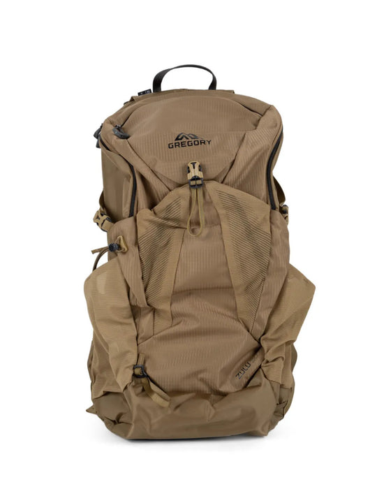 Tan bag, back view