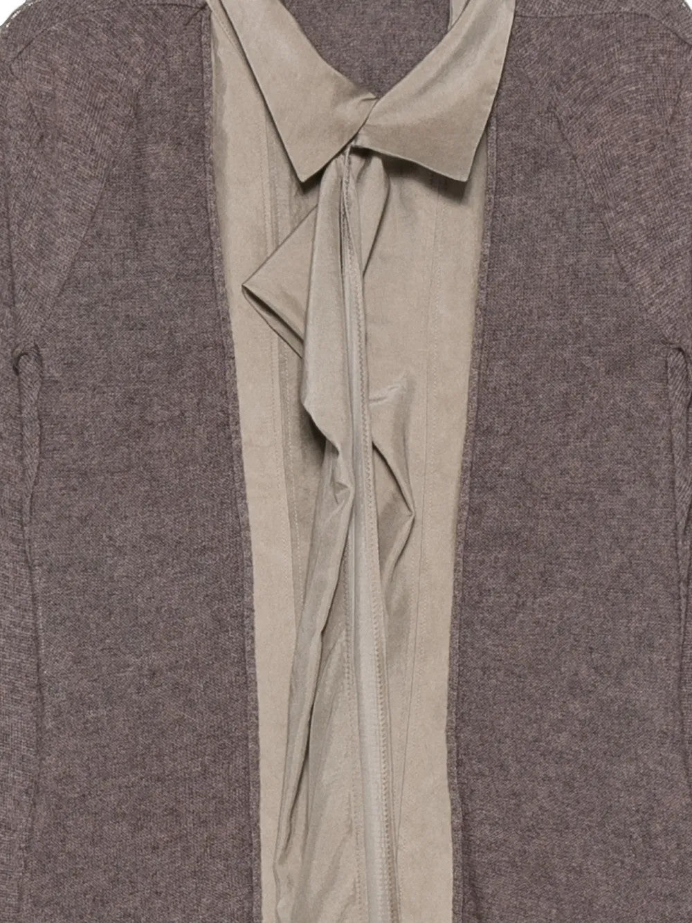 Grey knitwear, front view