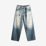 Blue jeans, front view