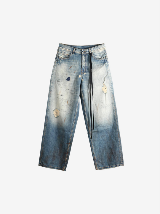 Blue jeans, front view