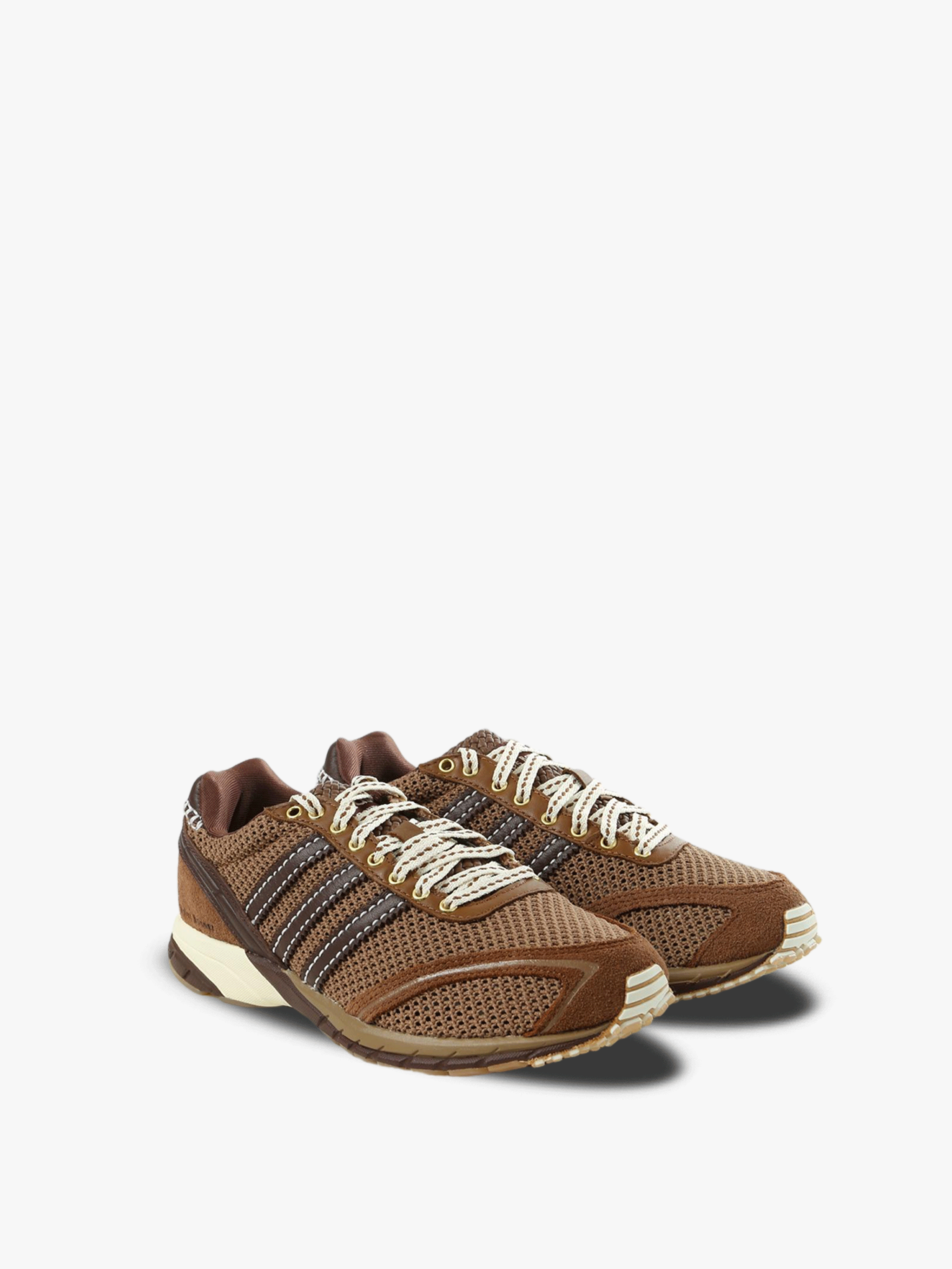 Brown sneakers, side view