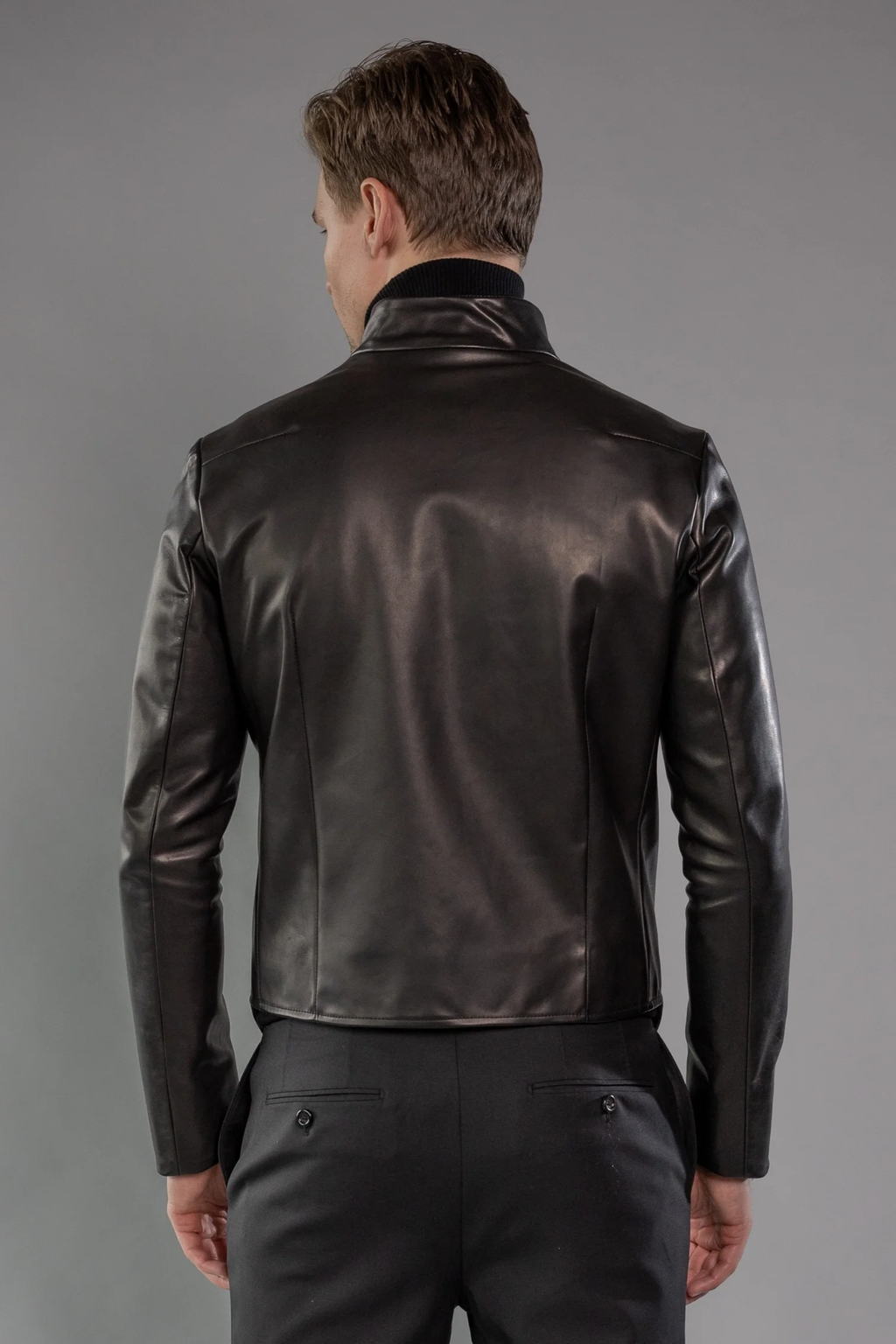 RORKE BADER - Men Bevel Leather Jacket