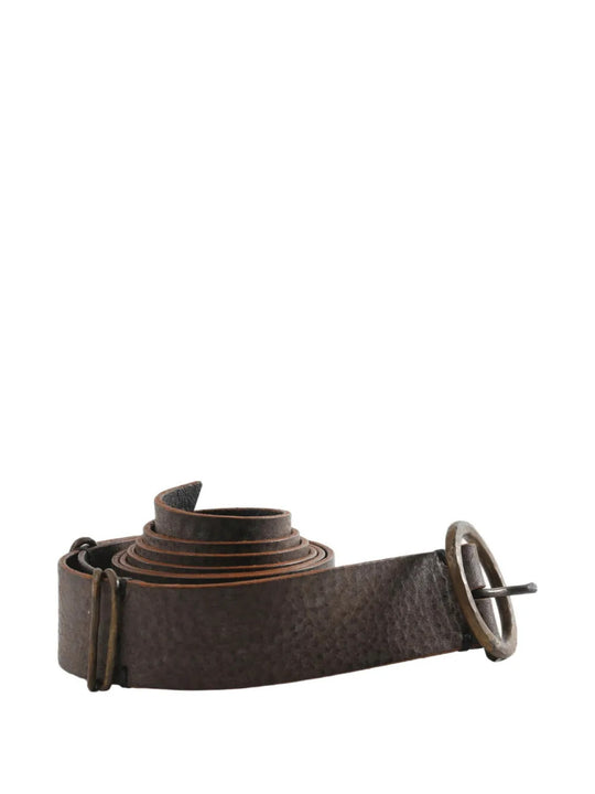 Brown accessories, front view
