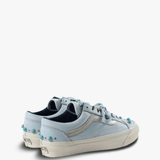Blue shoes, side view