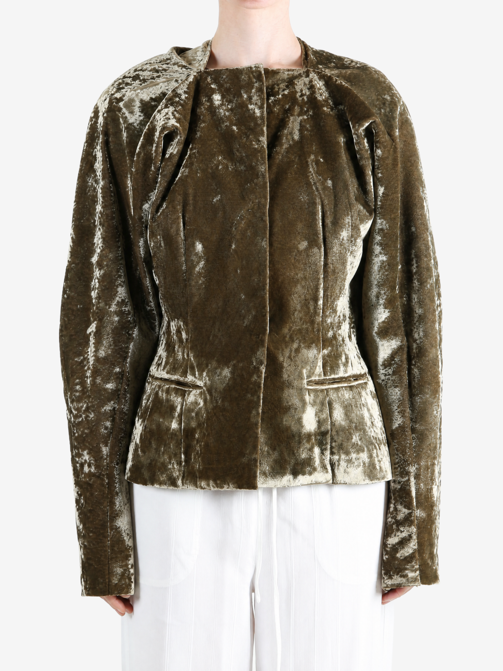 Green jacket, front view