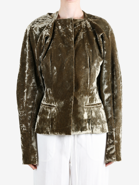 Green jacket, front view