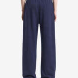 Navy pants, full body view