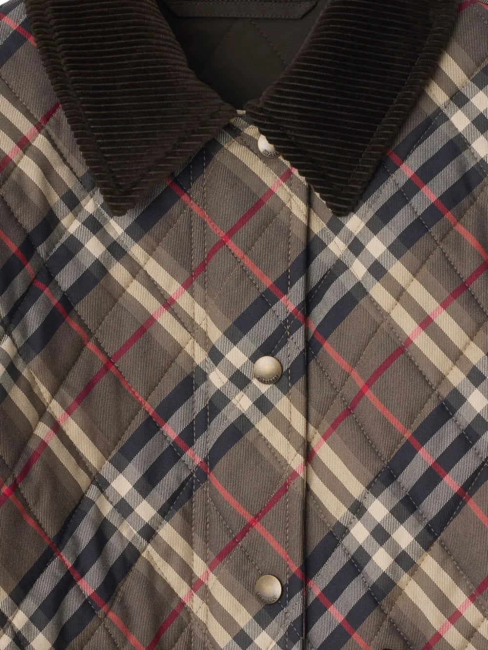 Close up of brown jacket, showing the texture of cotton fabric