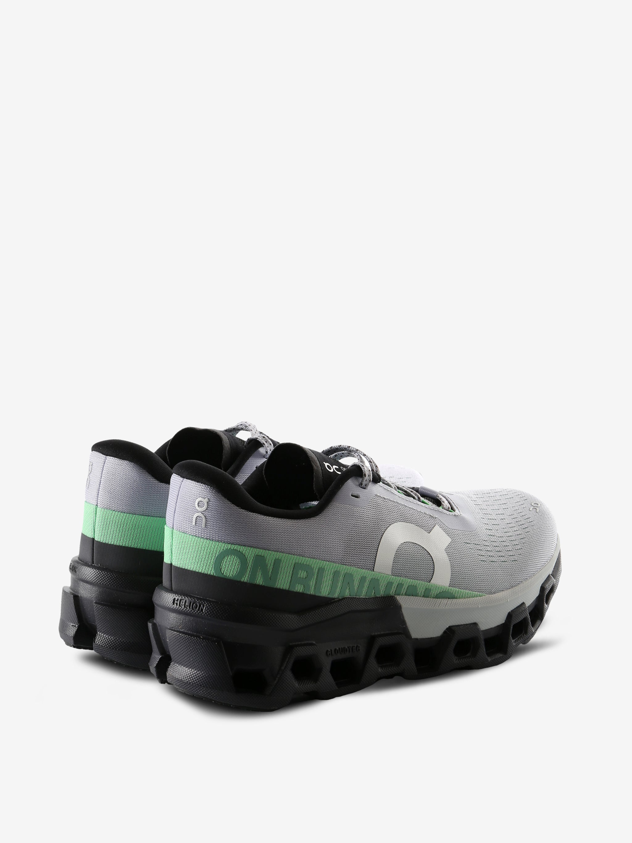 Grey sneakers, back view