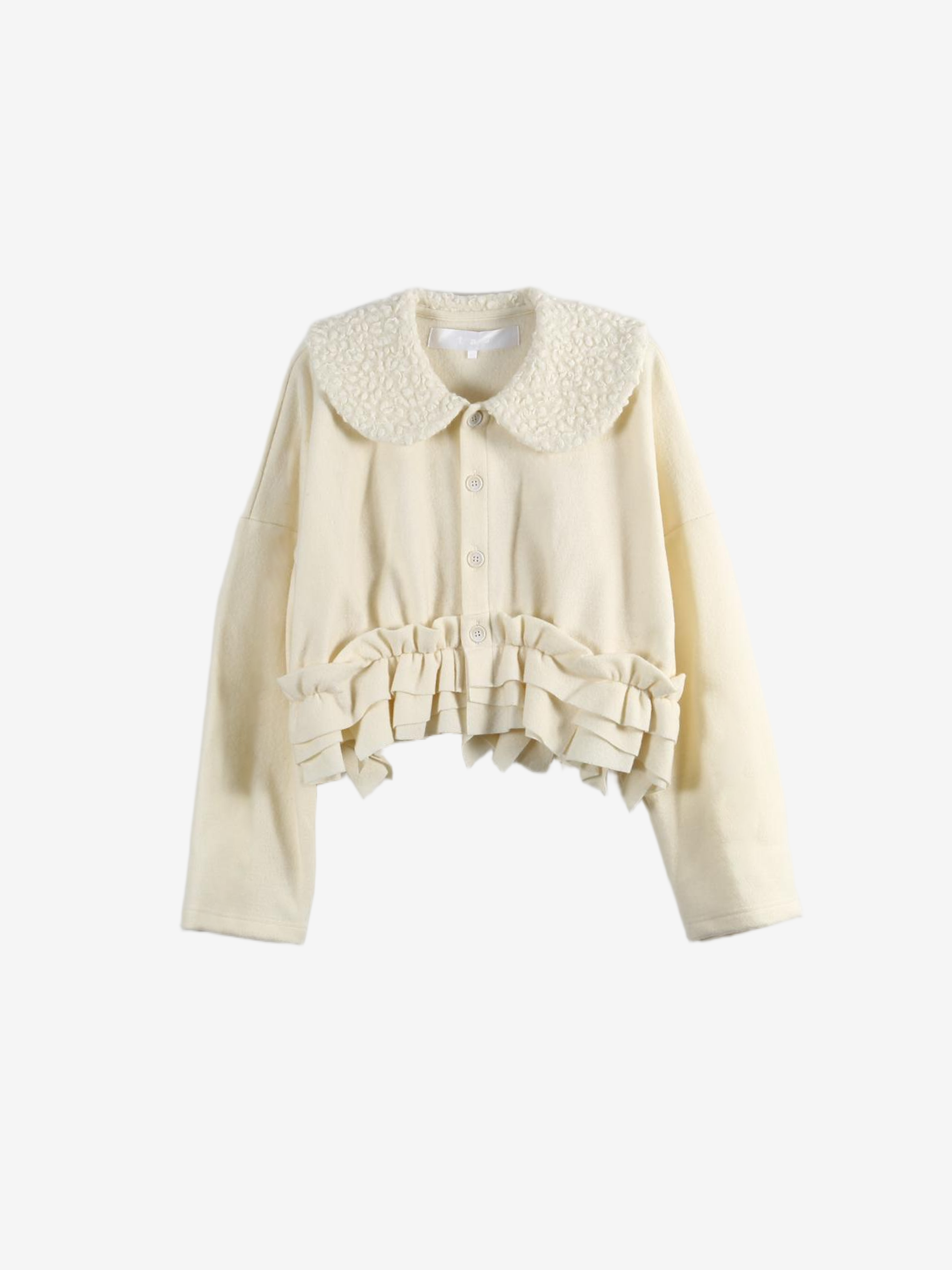 Tan knitwear, front view