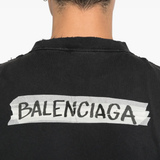 Close up of black t-shirt, showing texture of the Cotton fabric