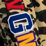 Close up of yellow jackets, showing texture of the nylon fabric