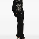 Black shirt, full body view