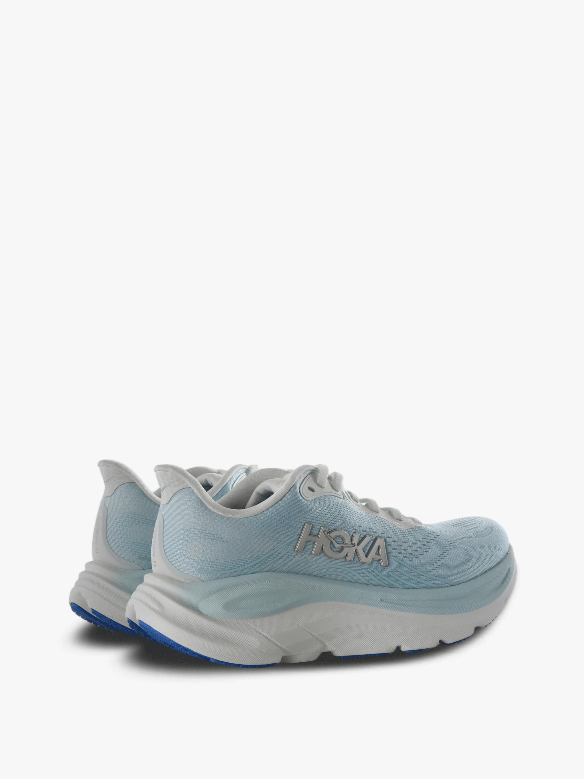 Blue shoes, side view